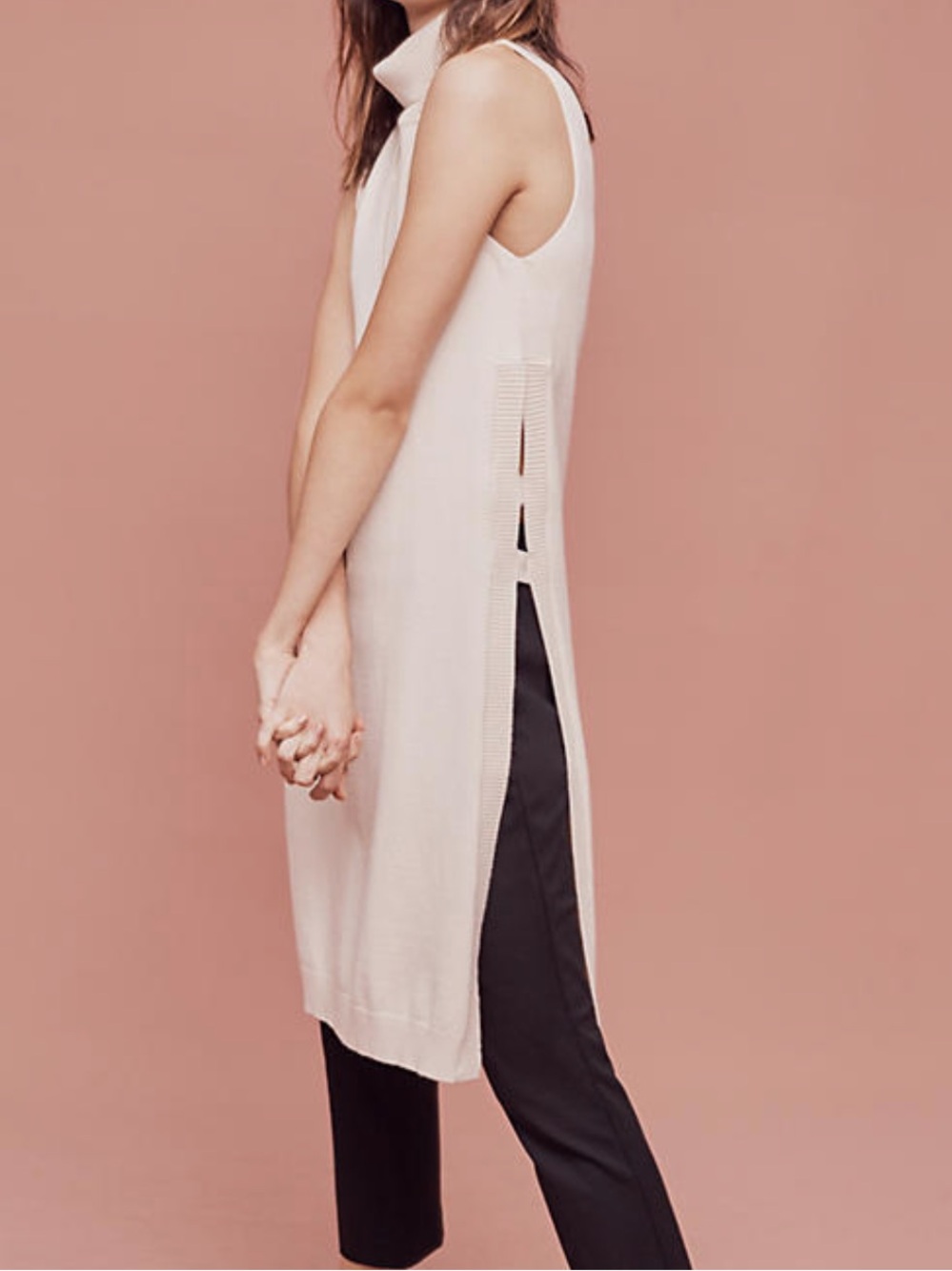 Anthropologie La Fee Verte Renna Cutout Long Turtleneck Tunic